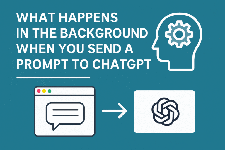 Illustration showing how ChatGPT processes a prompt step by step